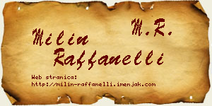 Milin Raffanelli vizit kartica